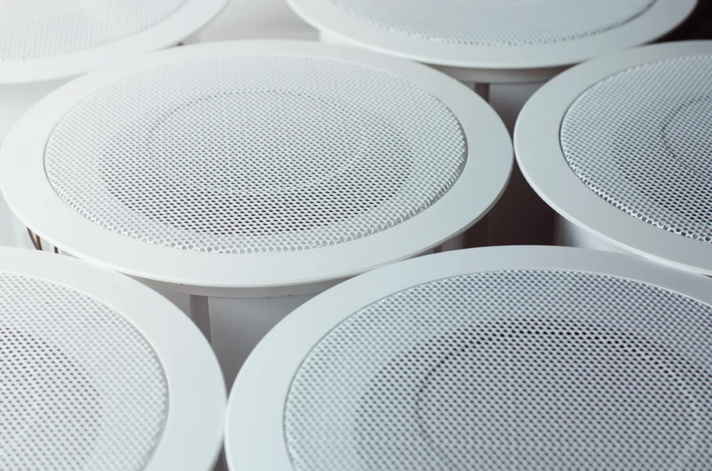round white loudspeakers for offices